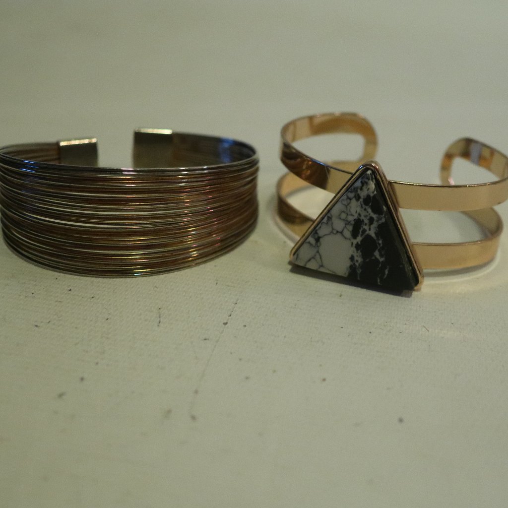 Bloomingdales Shag 2pcs Metal Cuff Bracelets *